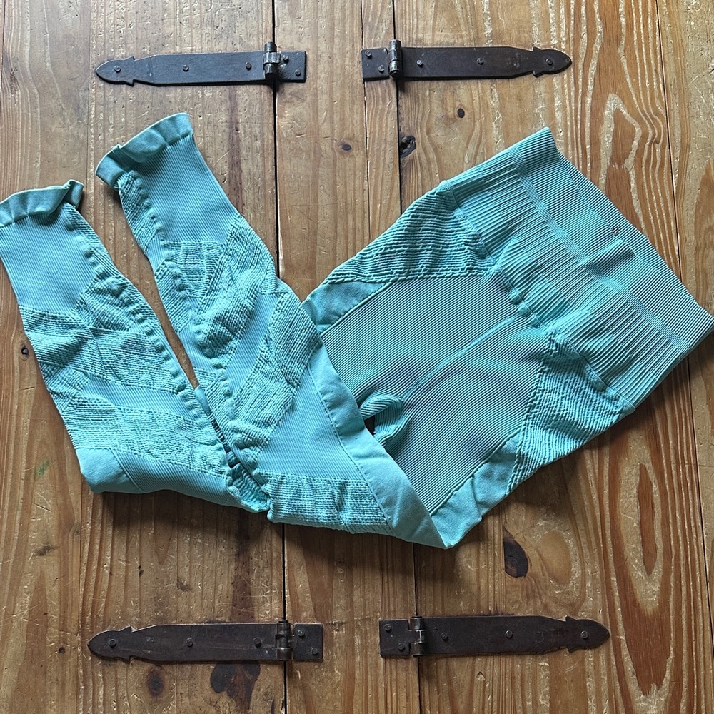Free People Movement Seamless Aqua Teal Leggings